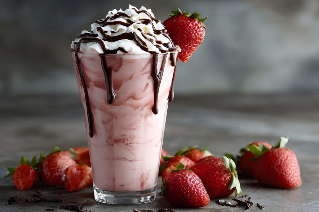 strawberry milk drink