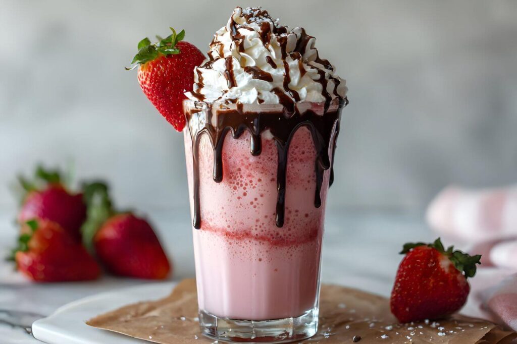 creamy Strawberry Milkshake