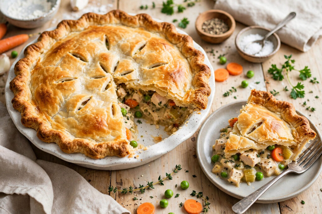 Easy Chicken Pot Pie with Flaky Crust