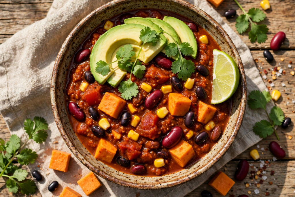 Vegan Sweet Potato Chili (Easy, 45 Minutes)
